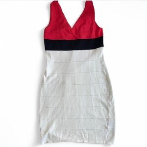 Elegant Red and White Dress